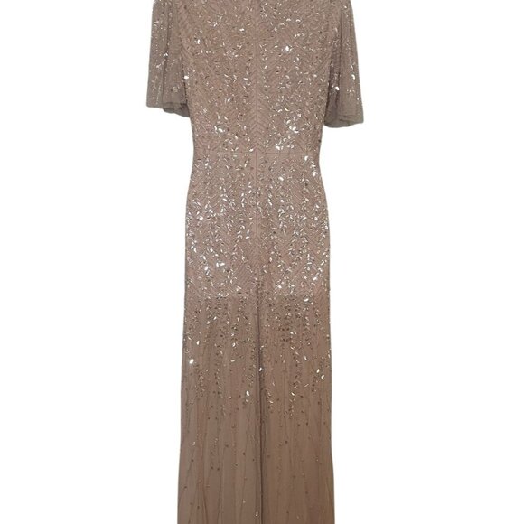 Mac Duggal 35109 Nude Beaded Gown Size 12 NWT $698 Formal Evening Dress - Picture 3 of 7